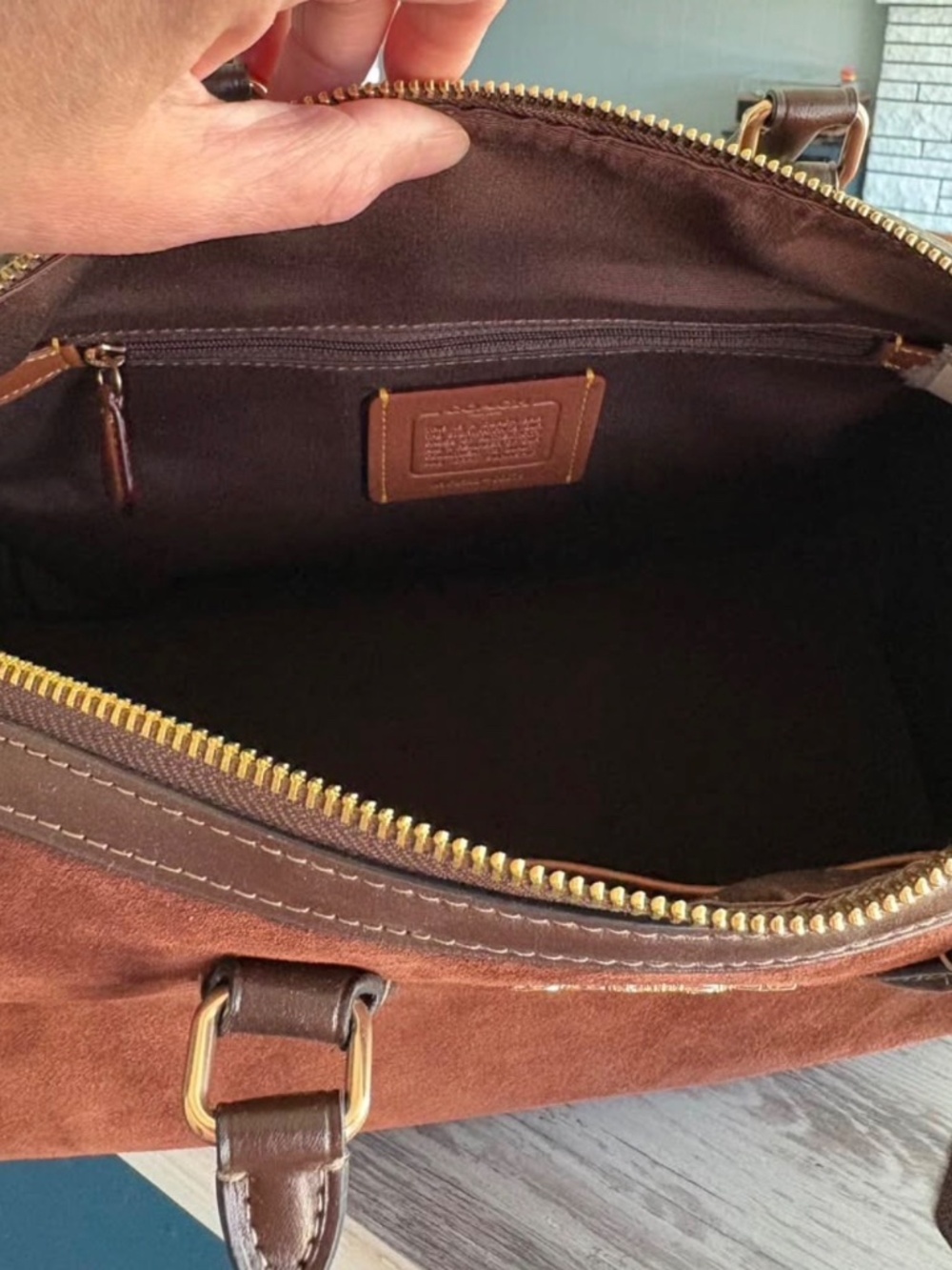 Large Coach Rowan - Suede - Picture 6 of 7